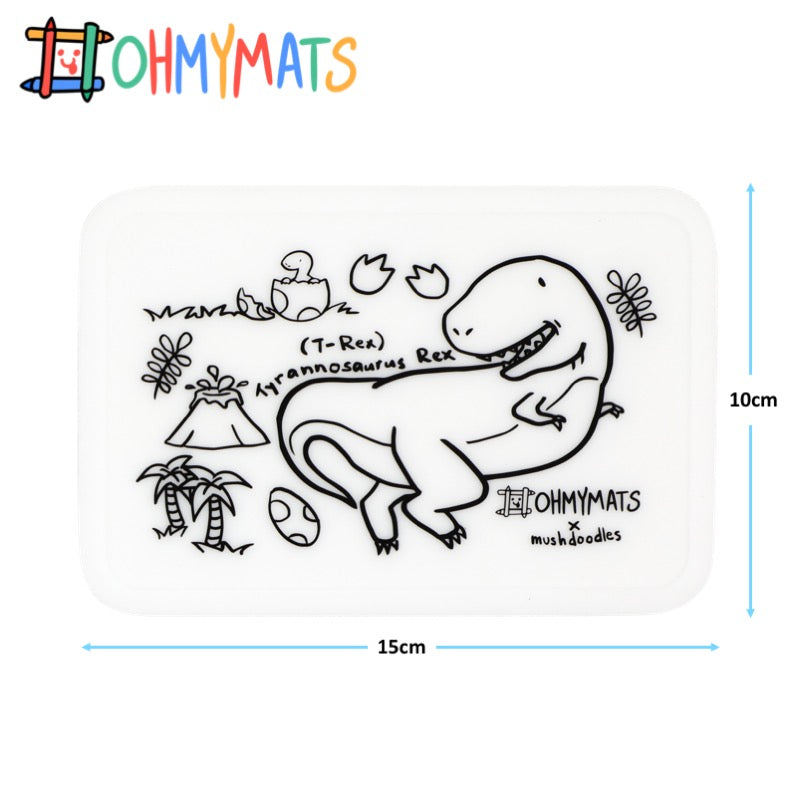 #ohmyminimats - Dinosaur Fun - Reusable Mini Colouring Mats