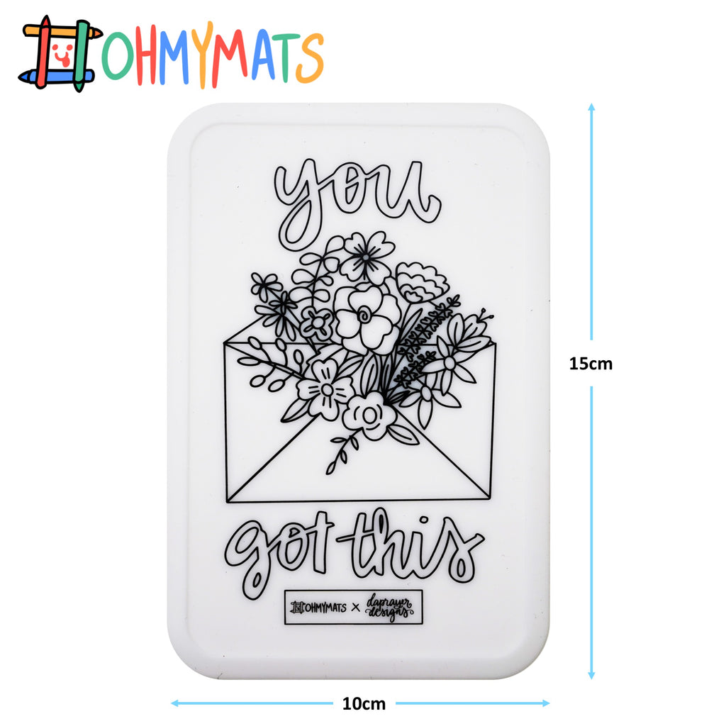 #ohmyminimats - Faith: You Got This - Reusable Mini Colouring Mats