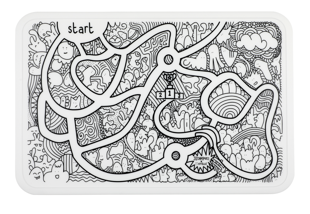 #ohmymats The Maze - Large Reuseable Colouring & Dining Place Mat (KOREA)