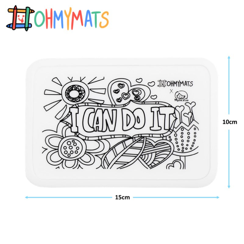 #ohmyminimats - Inspirational: I Can Do It - Reusable Mini Colouring Mats