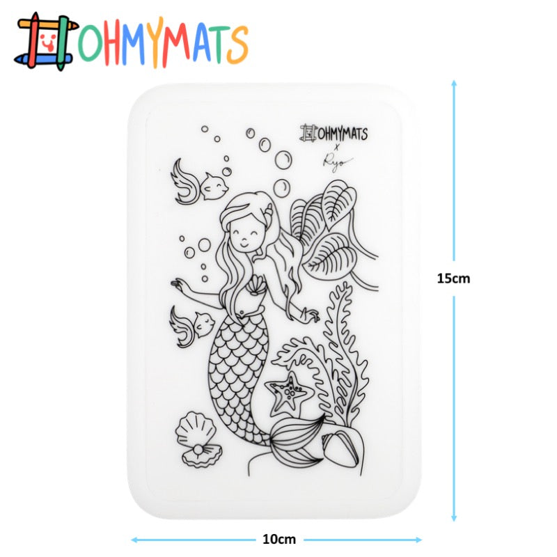 #ohmyminimats - Mermaid Fun - Reusable Mini Colouring Mats
