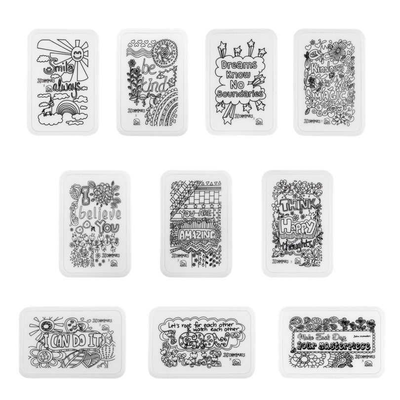 #ohmyminimats - Inspirational Party Packs for Mini Reuseable Colouring & Dining Place Mat (KOREA)